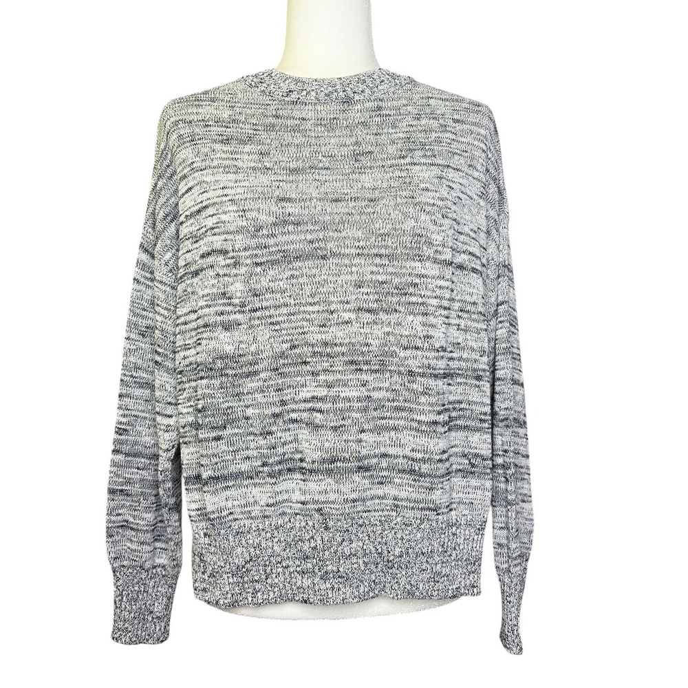 Max Mara Leisure Sweater‎ Knit Pullover Marled Gray Crew Neck Soft Casual Top